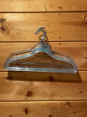 Blue Glitter Plastic Hangers (10)